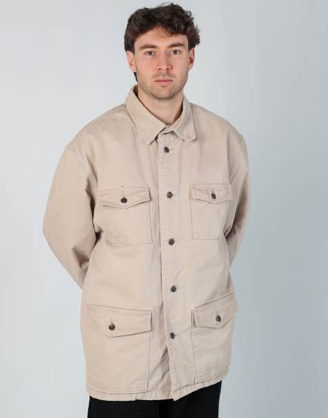 Vintage Marlboro xxl denim jacket in beige - view 1