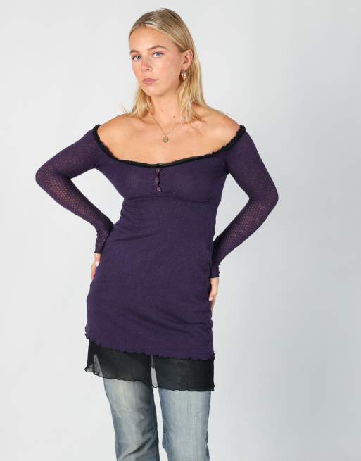 Vintage martinaesse XS long sleeve top in purple