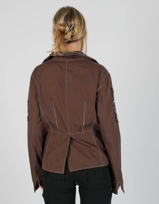 Vintage Massimo Rebecchi L shirt in brown, 2 of 4