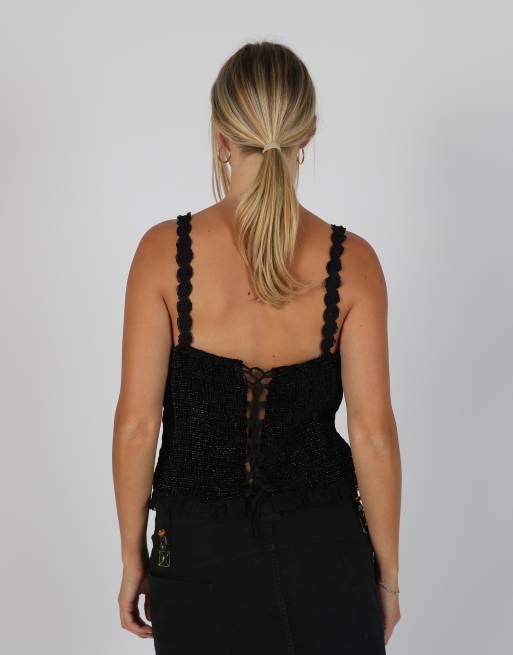 Vintage Mastro Moda S cami in black, 2 of 4