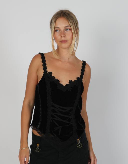 Vintage Mastro Moda S cami in black, 3 of 4