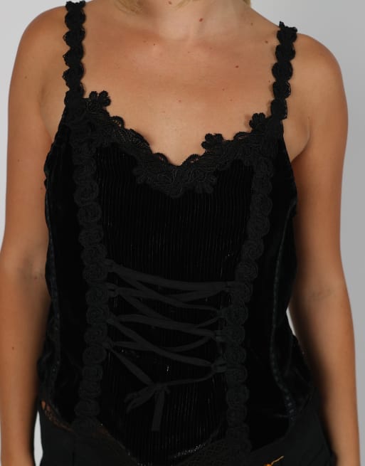 Vintage Mastro Moda S cami in black, 4 of 4