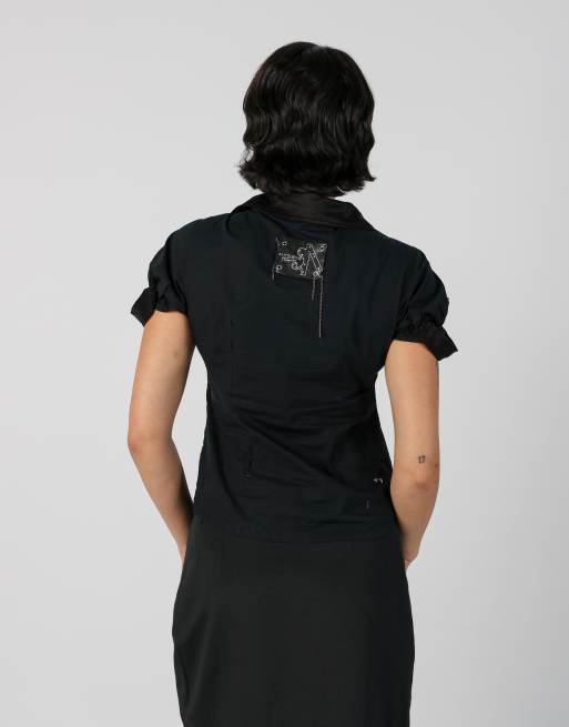 Vintage Matta Jeans S blouse in black, 2 of 4