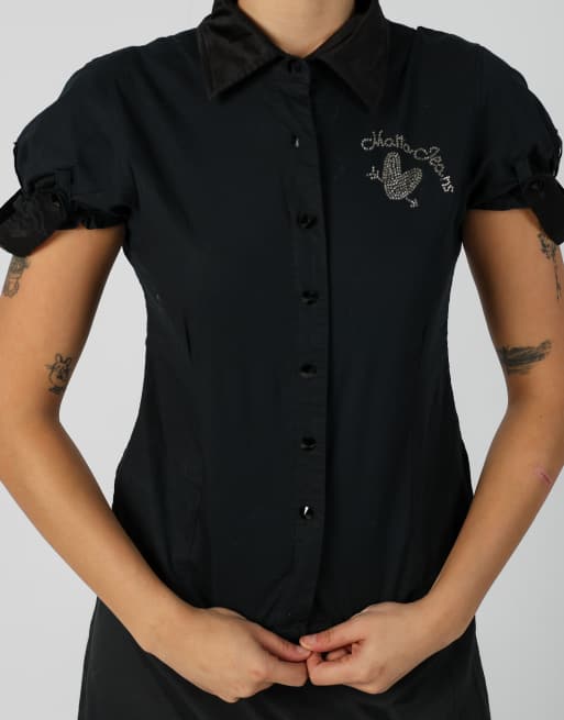 Vintage Matta Jeans S blouse in black, 4 of 4