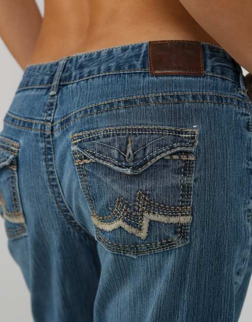 Vintage Maurices S dad & wide jeans in blue, 4 of 4