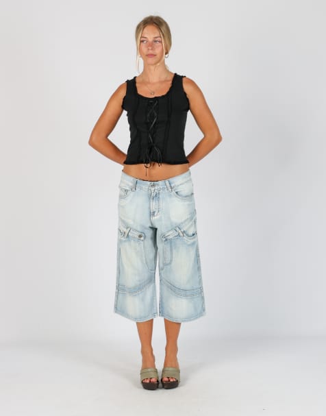 Vintage Max & Liu M 3/4 jeans in light blue - view 1