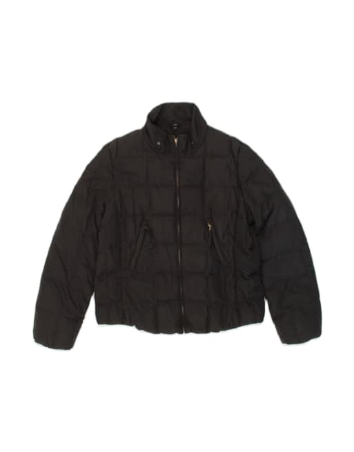 Vintage Max Mara Padded Jacket UK 14 Large In Black