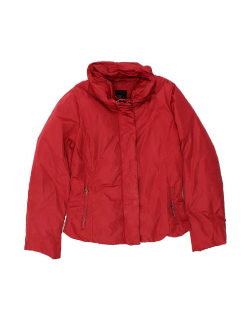 Vintage Max Mara Padded Jacket UK14 Large In Red
