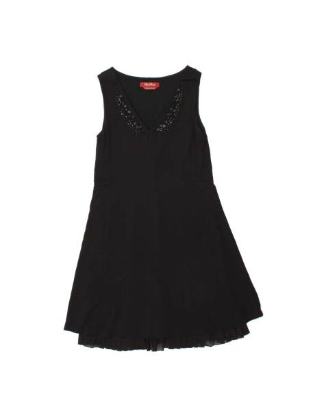 Vintage Max Mara Sleeveless A-line Dress UK 8 Small In Black - view 1
