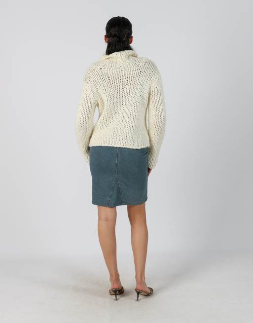Vintage Max&Co. 6 denim mini skirt in blue, 3 of 4