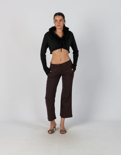 Vintage Max&Co. 6 woven trousers in brown, 1 of 4