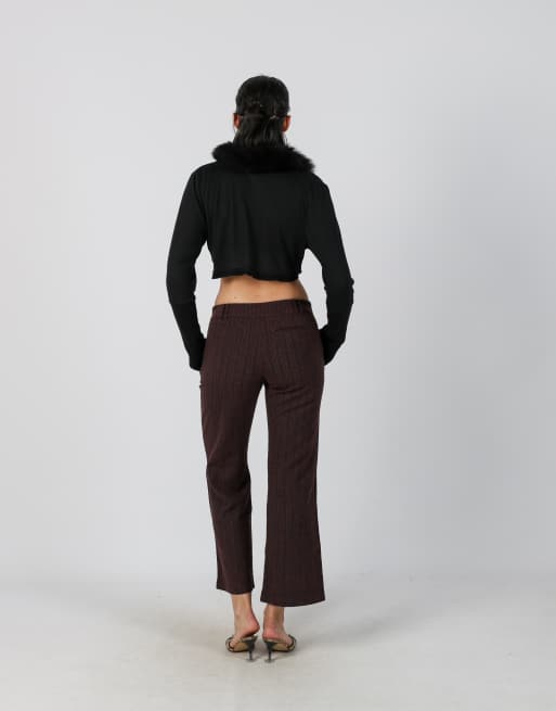 Vintage Max&Co. 6 woven trousers in brown, 3 of 4