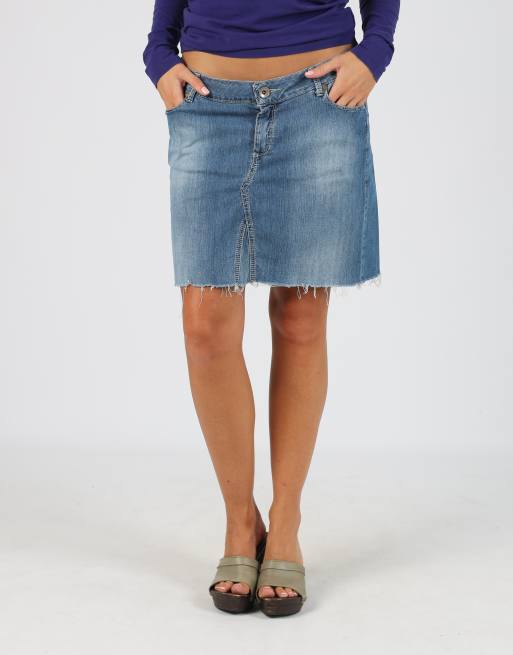 Vintage Max&Co. L denim mini skirt in blue, 3 of 4