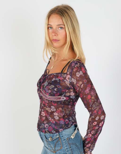 Vintage Max&Co. S blouse in purple, 3 of 4