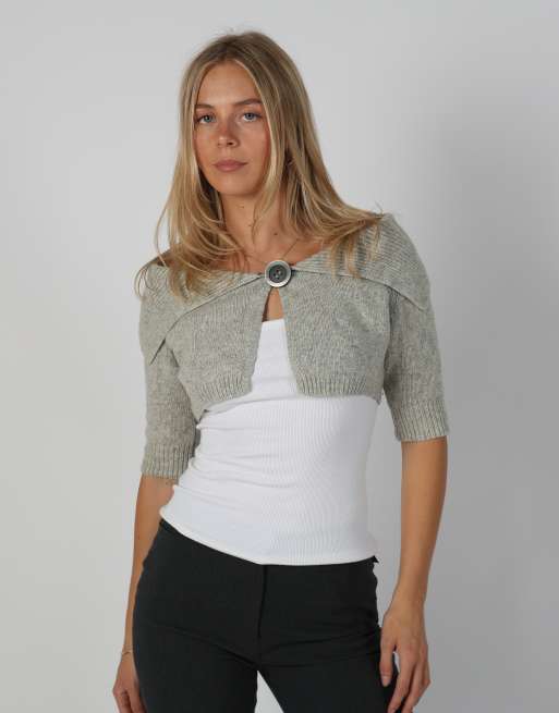 Vintage Max&Co. S cardigan in light grey, 1 of 4