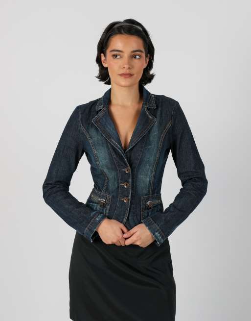 Vintage Max&Co. S denim jacket in blue, 3 of 4