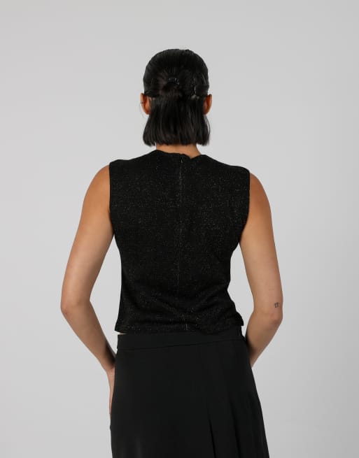 Vintage Max&Co. S knitted top in black, 2 of 4