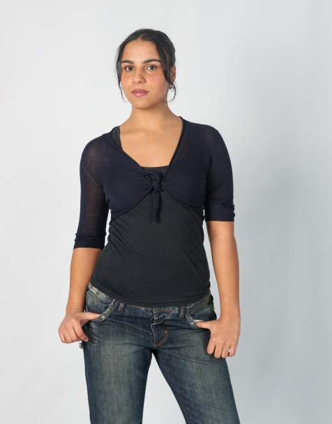 Vintage Max&Co. S knitted top in navy blue - view 1