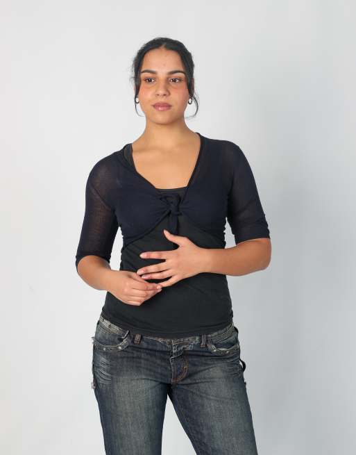 Vintage Max&Co. S knitted top in navy blue, 3 of 4