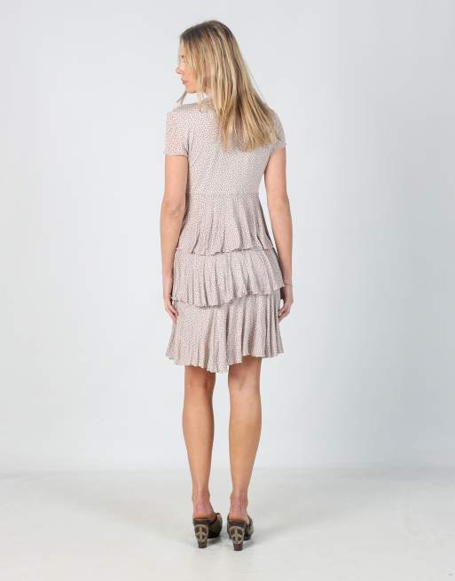 Vintage Max&Co. S woven midi dress in beige, 3 of 4