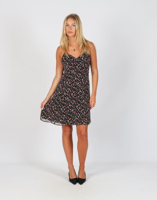 Vintage Max&Co. S woven midi dress in black