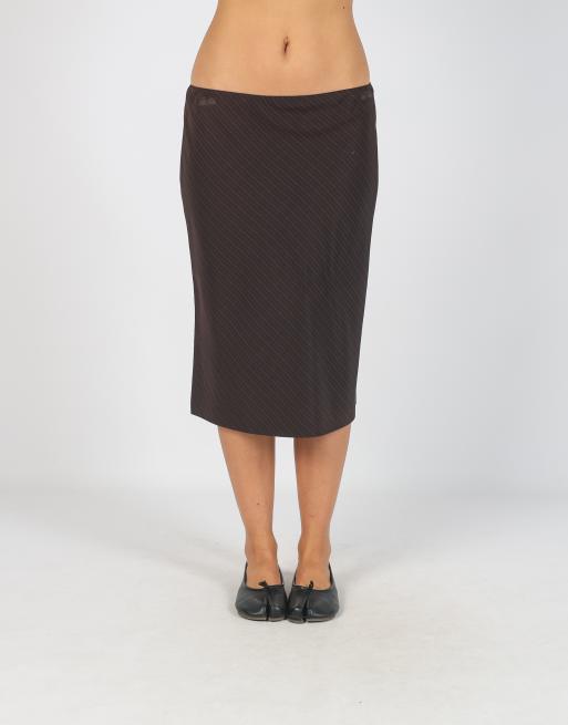 Vintage Max&Co. S woven midi skirt in brown, 2 of 4