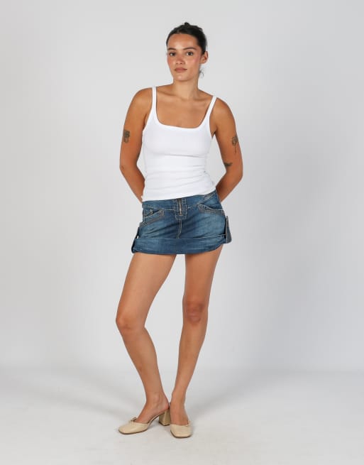 Vintage Max&Co. XS denim mini skirt in blue