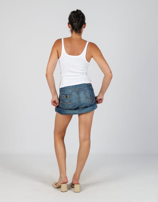 Vintage Max&Co. XS denim mini skirt in blue, 3 of 4
