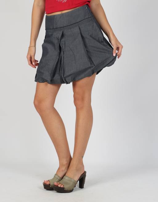 Vintage Max&Co. XS woven mini skirt in blue, 2 of 4