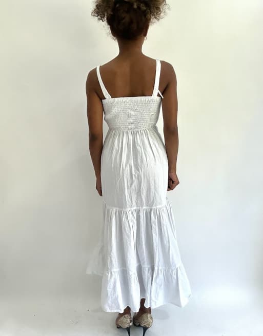 Vintage maxi dress in white, 2 of 4