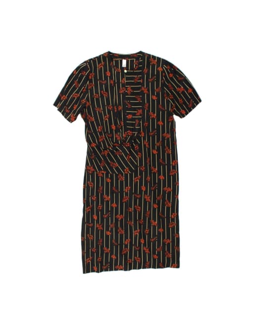 Vintage Maxi Dress It 50 XL In Black Floral