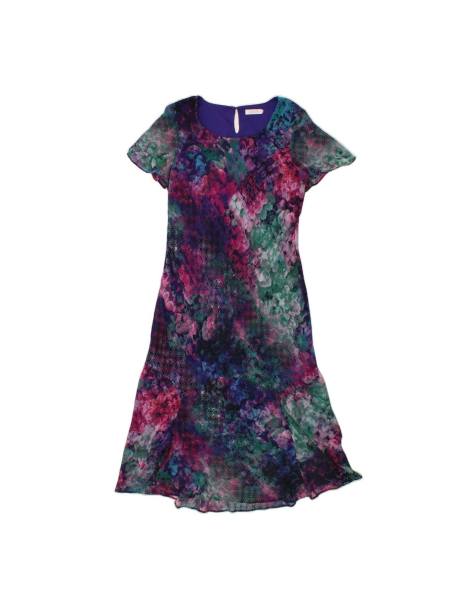 Vintage Maxi Dress UK 12 Medium In Multicoloured Floral - view 1