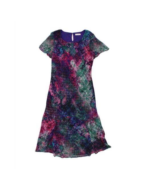 Vintage Maxi Dress UK 12 Medium In Multicoloured Floral
