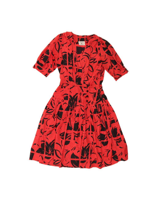 Vintage Maxi Dress UK 9/10 Small In Red Floral