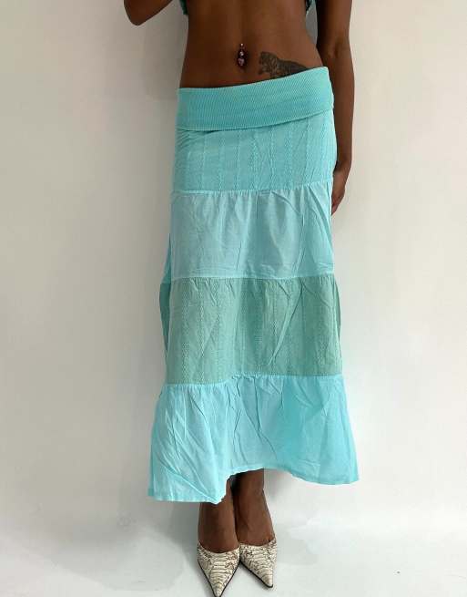 Vintage maxi skirt in blue, 1 of 5