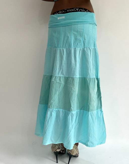 Vintage maxi skirt in blue, 2 of 5