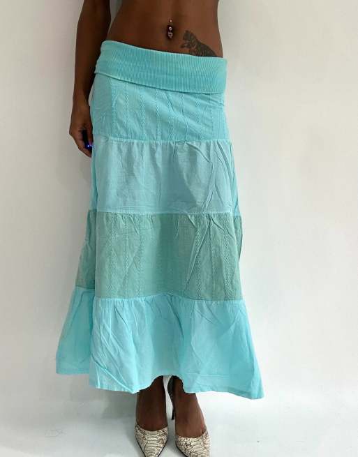 Vintage maxi skirt in blue, 3 of 5