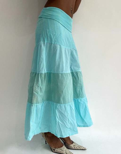 Vintage maxi skirt in blue, 5 of 5