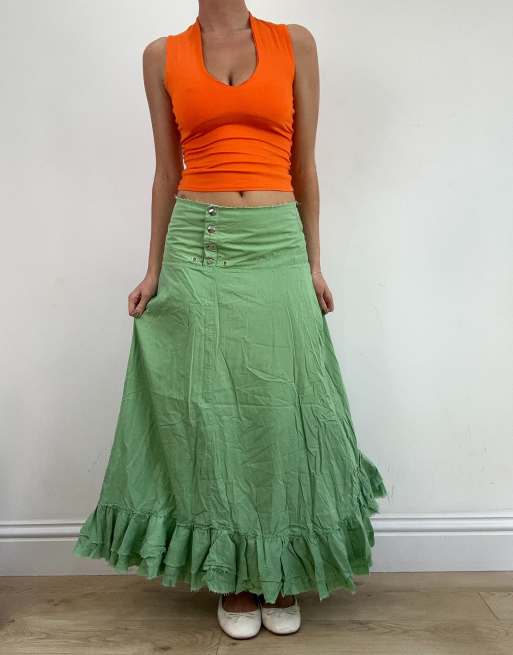 Vintage maxi skirt in green
