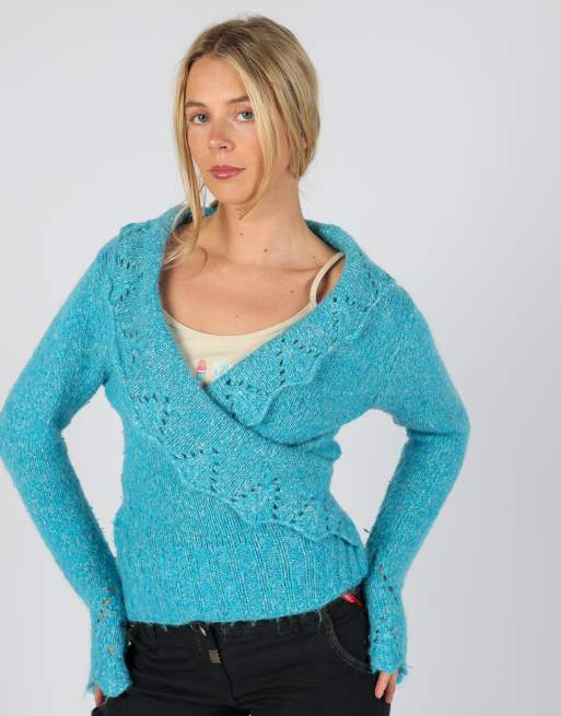 Vintage Max&Jenny M knitted jumper in blue, 3 of 4