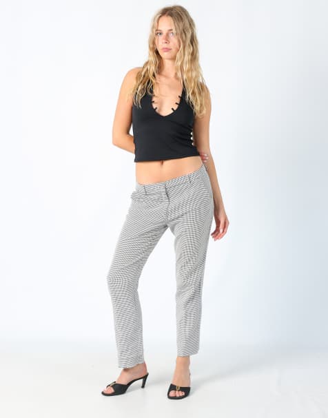 Vintage MaxMara 10 capri trouser in ivory - view 1