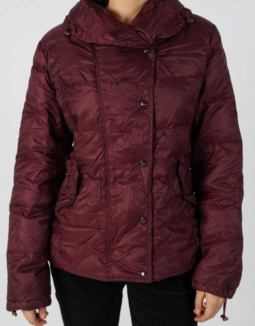 Vintage MaxMara 12 puffer jacket in burgundy red, 4 of 4