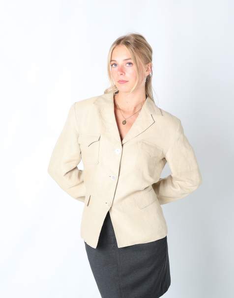 Vintage MaxMara M blazer in beige - view 1