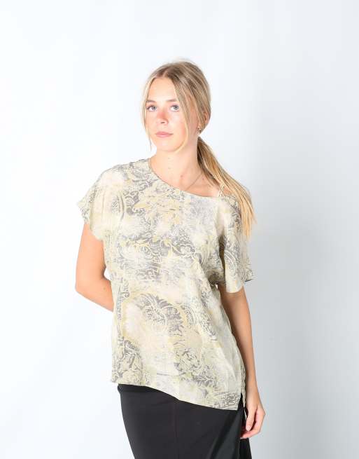 Vintage MaxMara M blouse in beige