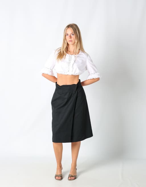 Vintage MaxMara S formal skirt in black
