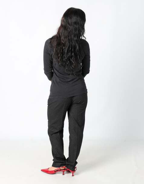 Vintage MaxMara S formal trousers in black - view 1