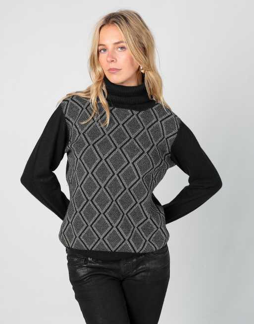 Vintage MaxMara S knitted jumper in black