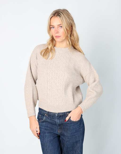 Vintage MaxMara S knitted jumper in cream