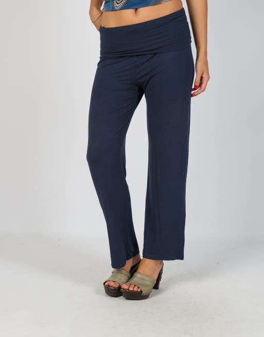 Vintage MaxMara S woven trousers in navy blue, 2 of 4