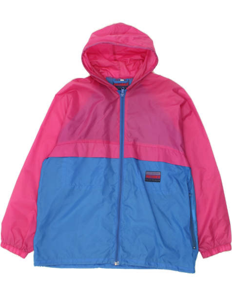 Vintage Mc Kees Size XS Colourblock Hooded Rain Jacket in Pink - view 1